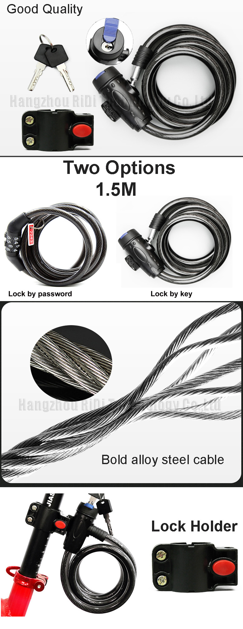 RLK Scooter bicycle chain lock